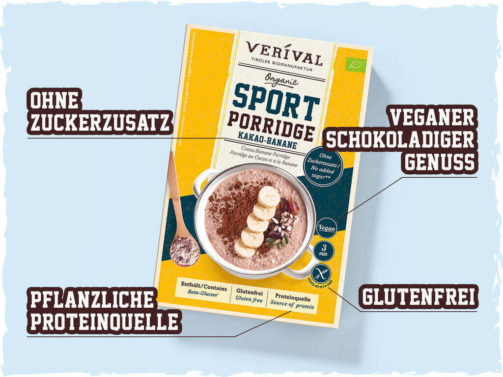 Das Verival Sport Porridge ist der ideale Begleiter für dein Training
